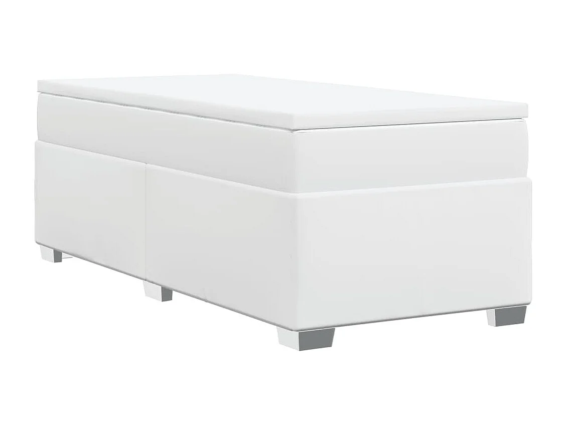 Giroletto a Molle con Materasso Bianco 80x200 cm in Similpelle