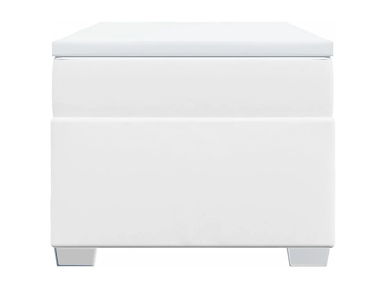 Sommier à lattes de lit avec matelas Blanc 80x200 cm Similicuir