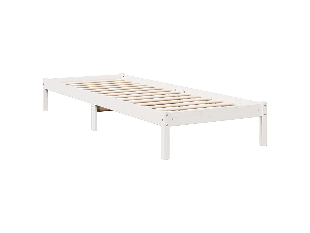 Cadre de lit extra long sans matelas 80x220 cm bois massif pin
