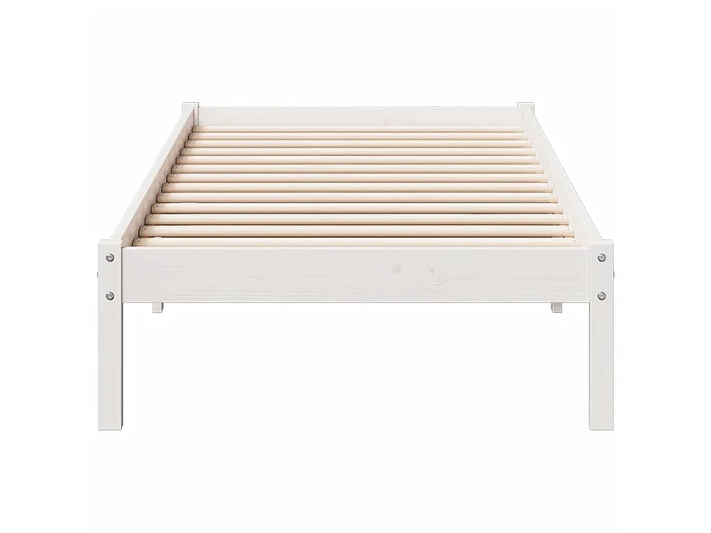Cadre de lit extra long sans matelas 80x220 cm bois massif pin