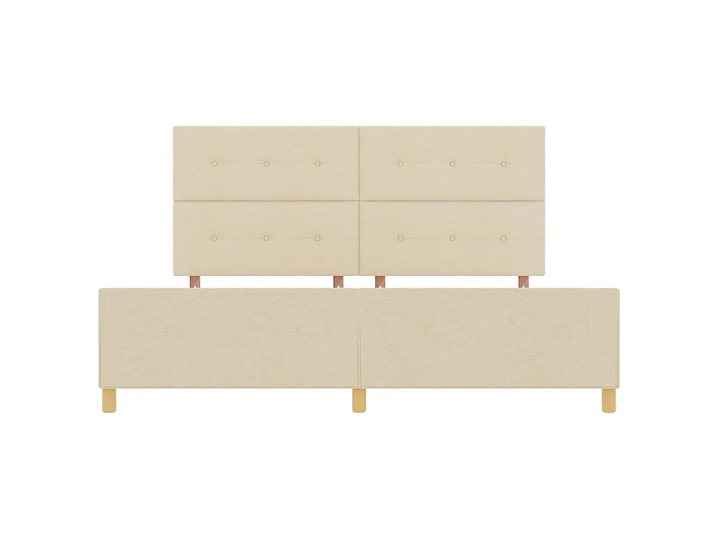 Bedframe met hoofdeinde Crème 200 x 200 cm Stof