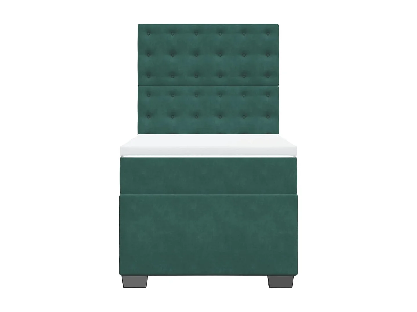 Sommier à lattes de lit et matelas Vert foncé 80x200 cm Velours