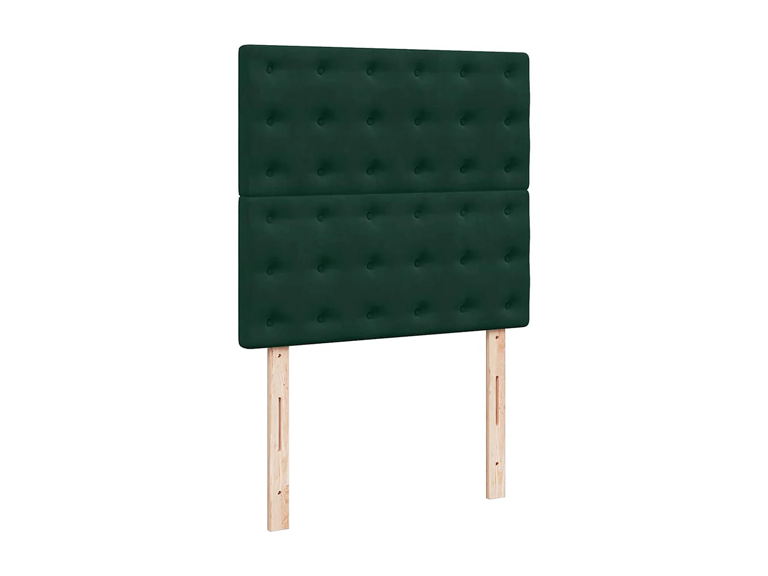 Boxspringbett mit Matratze Dunkelgrün 80x200 cm Samt