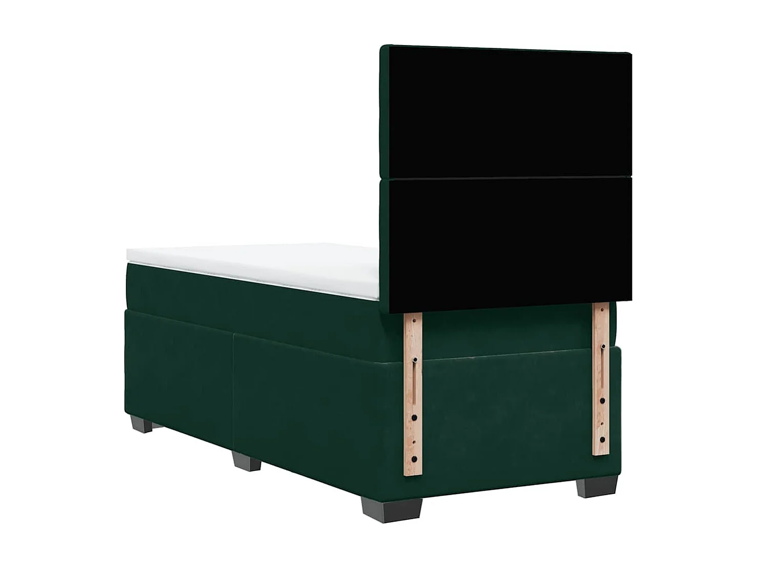 Boxspring met matras fluweel donkergroen 80x200 cm