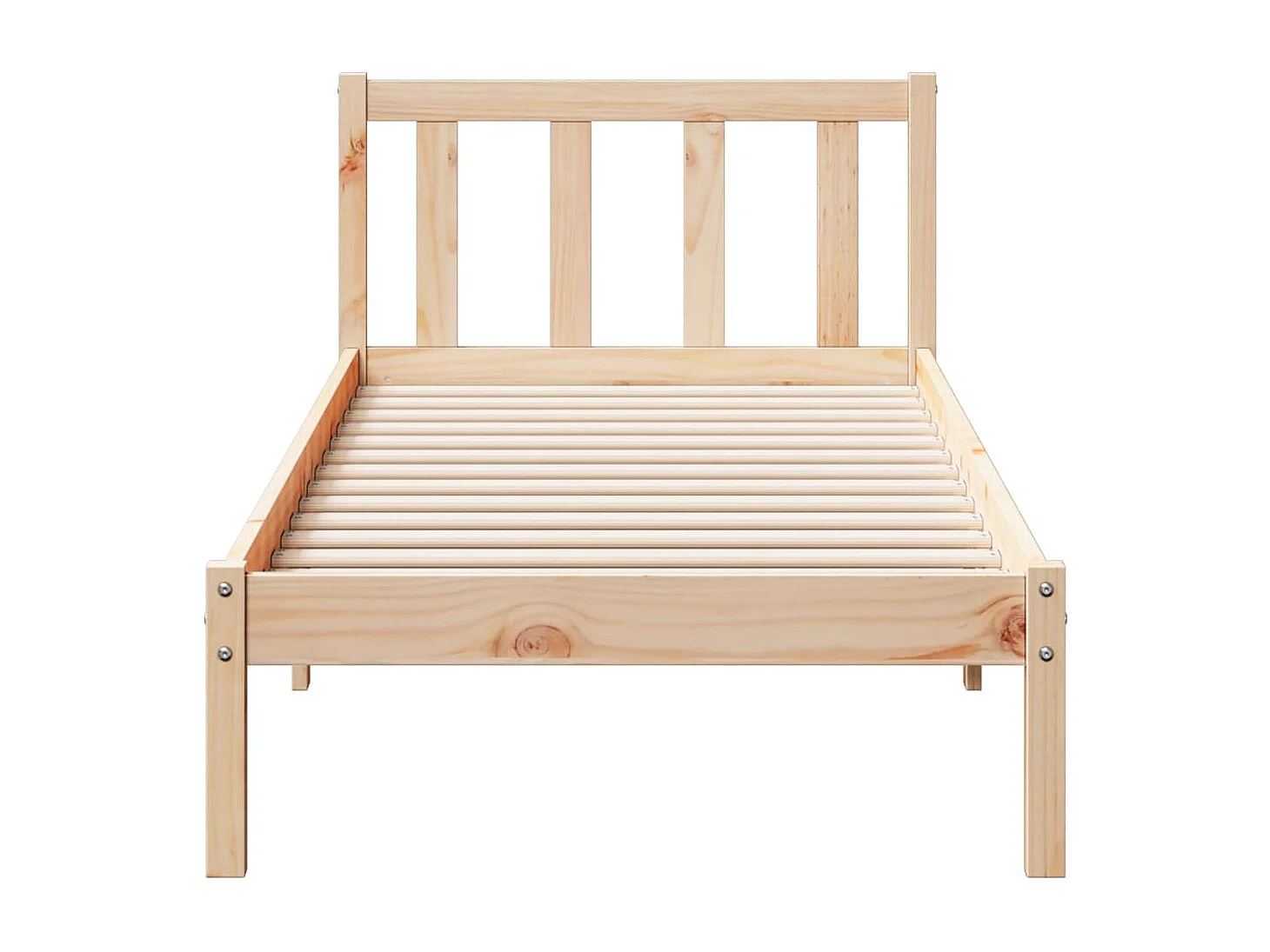 Cadre de lit extra long sans matelas 80x210 cm bois massif pin