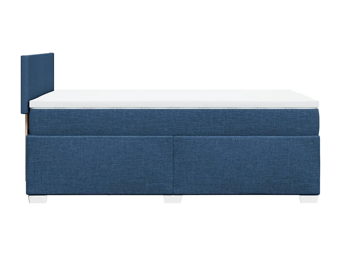Sommier à lattes de lit avec matelas Bleu 80x200 cm Tissu
