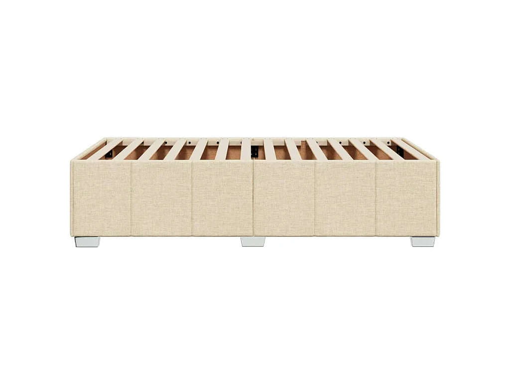 Bedframe zonder matras 80x200 cm stof crèmekleurig