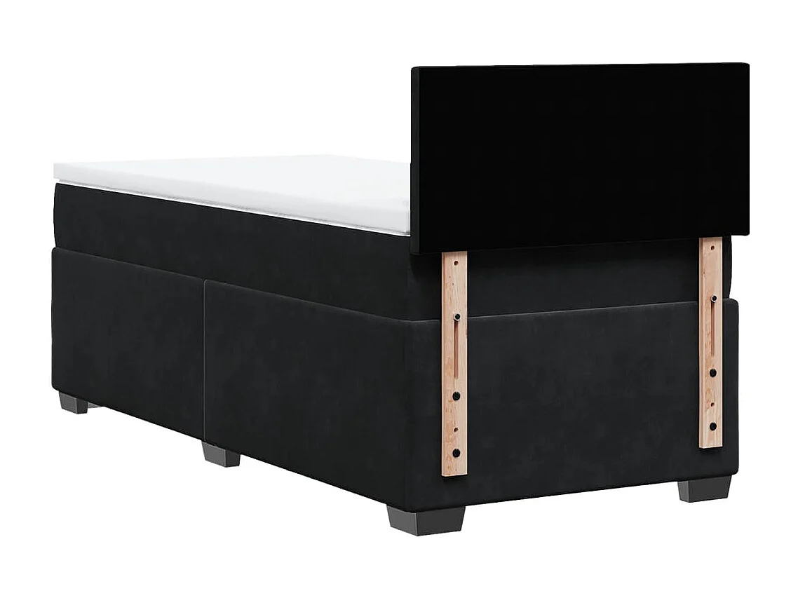 Boxspringbett mit Matratze Schwarz 80x200 cm Samt