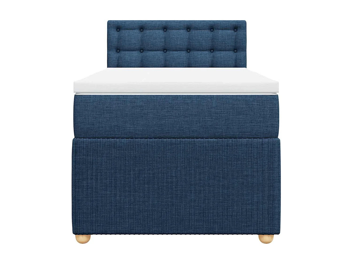 Sommier à lattes de lit avec matelas Bleu 80x200 cm Tissu