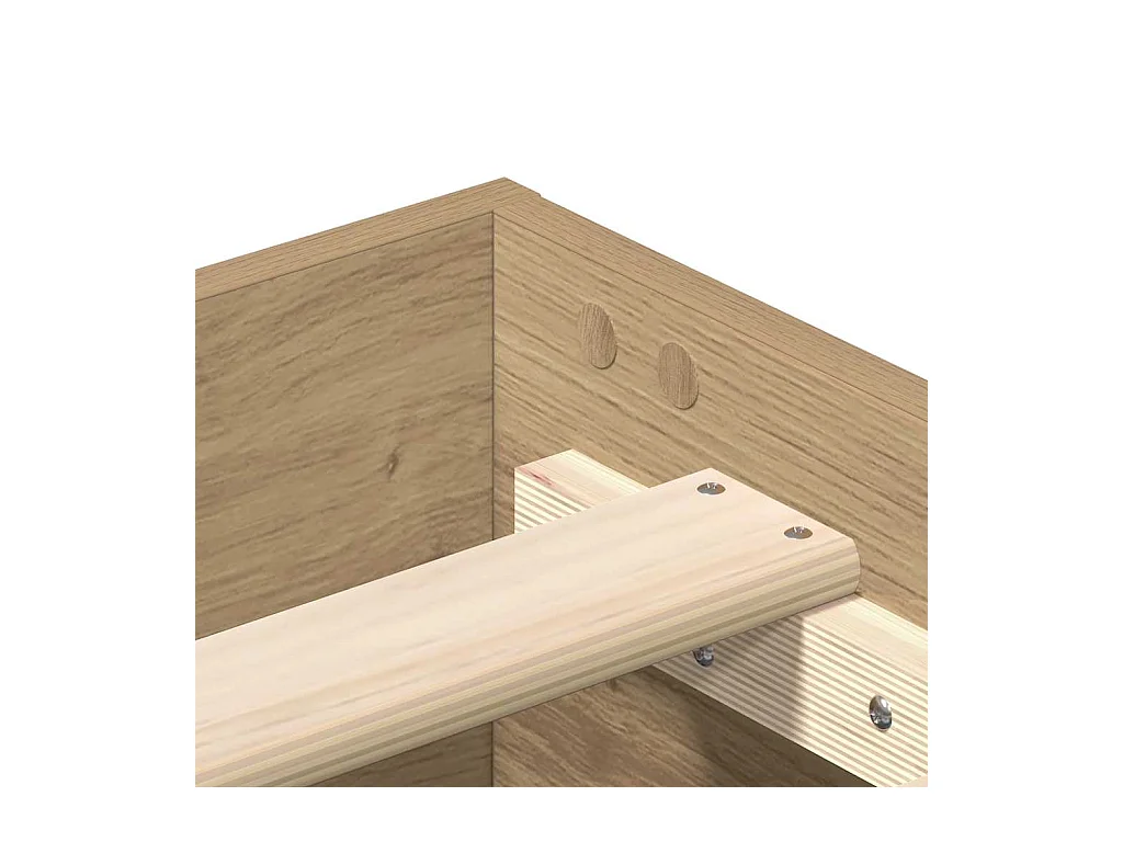 Bettgestell ohne Matratze Artisan-Eiche 135x190cm Holzwerkstoff