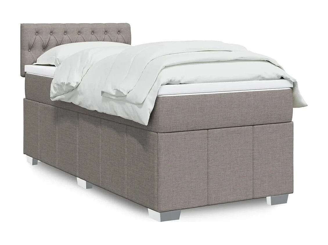 Boxspringbett mit Matratze Taupe 80x200 cm Stoff