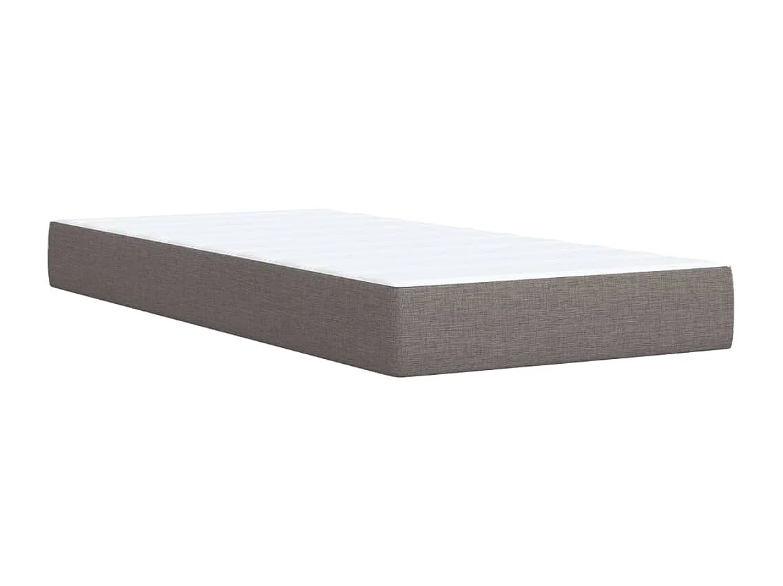 Boxspringbett mit Matratze Taupe 80x200 cm Stoff