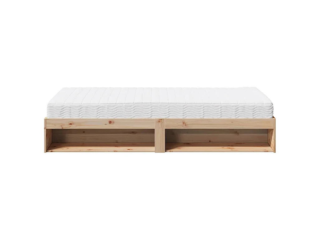 Sofá cama con colchón madera maciza de pino 80x200 cm