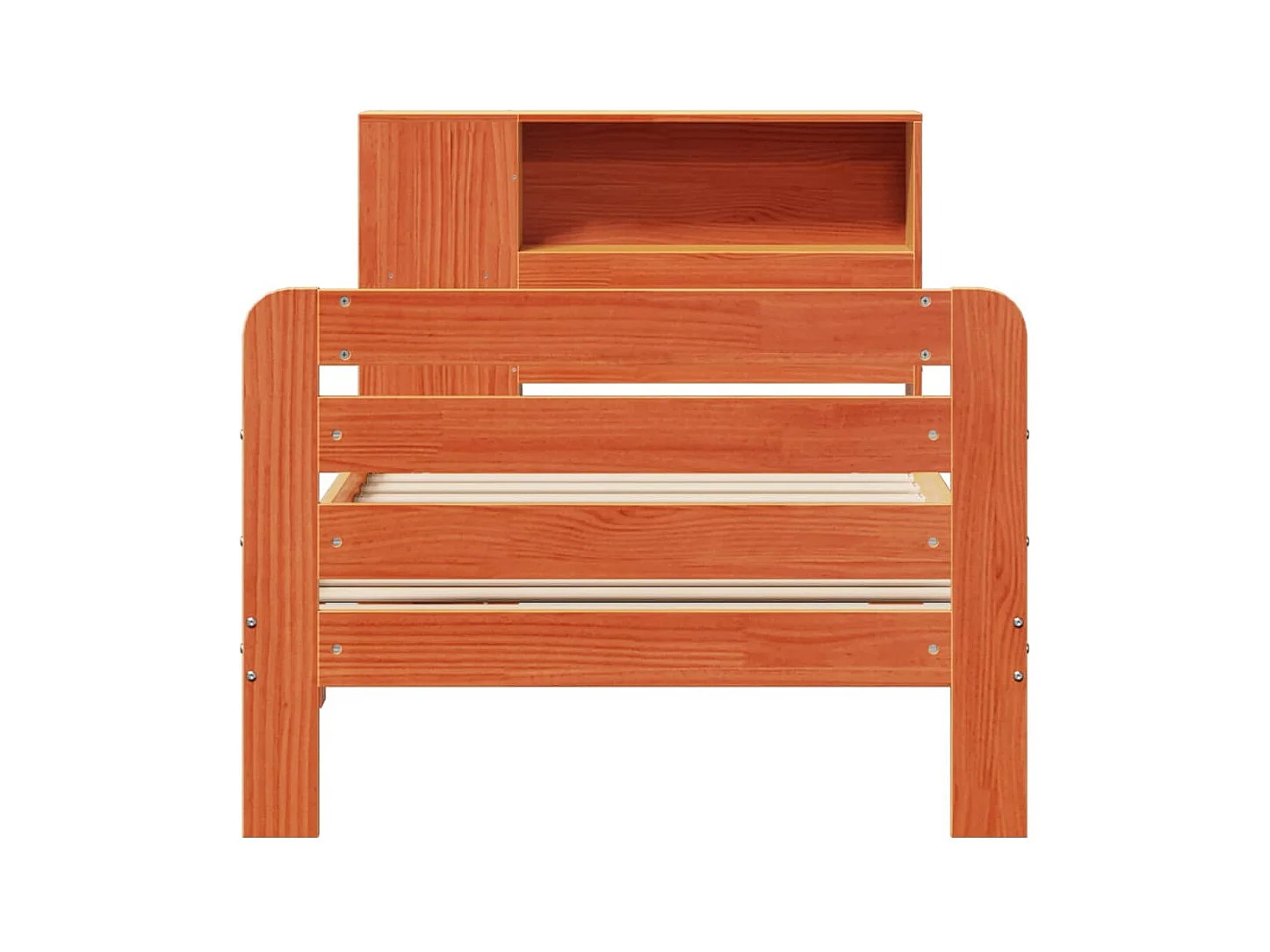 Cadre de lit sans matelas cire marron 75x190 cm bois pin massif