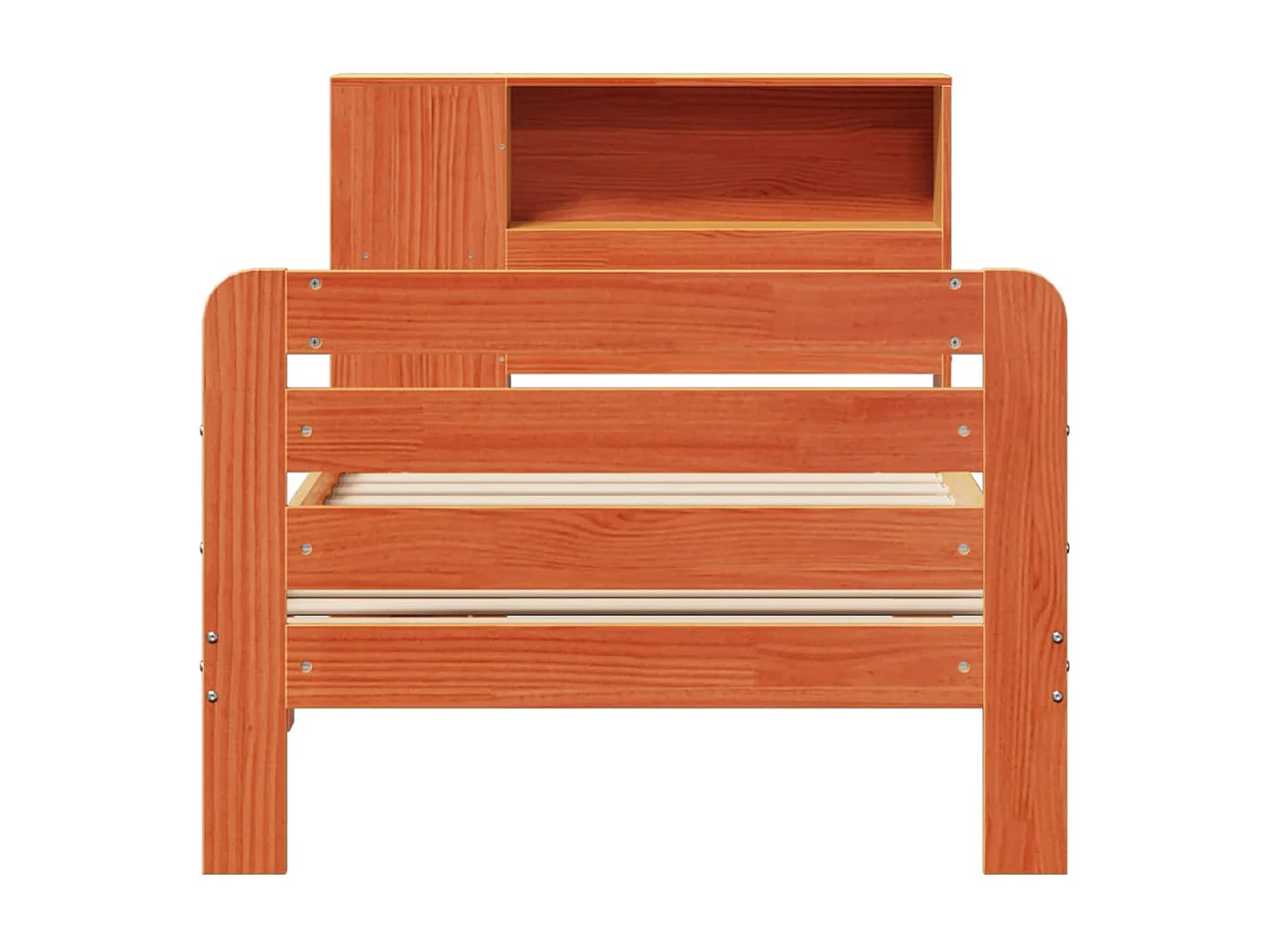 Massivholzbett ohne Matratze Wachsbraun 75x190 cm Kiefernholz