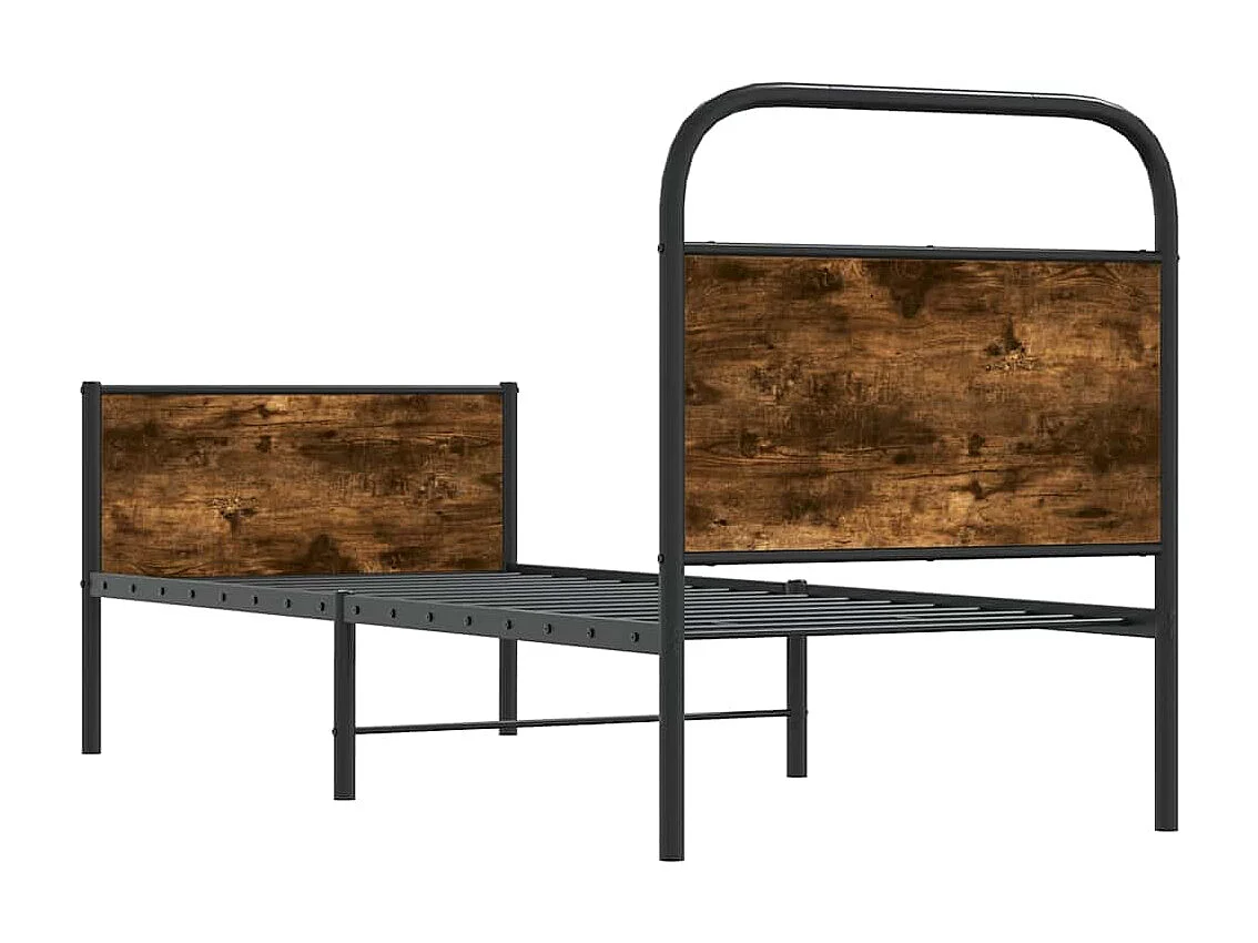 Cadre de lit sans matelas 75x190cm chêne sonoma bois ingénierie