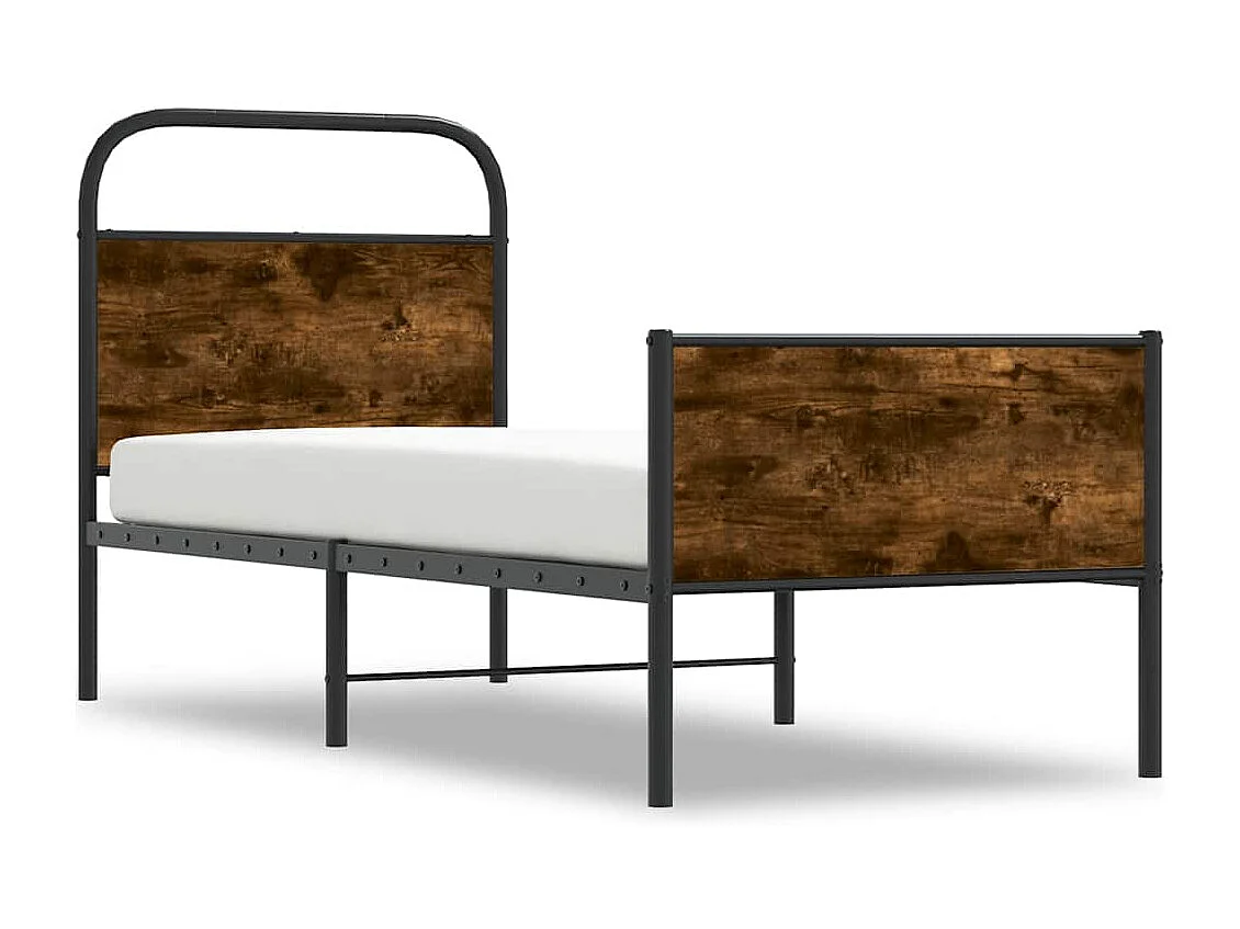 Cadre de lit sans matelas 75x190cm chêne sonoma bois ingénierie