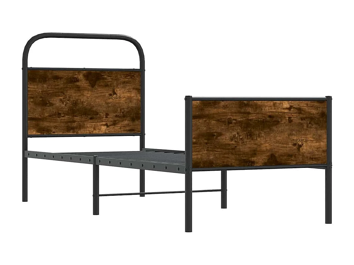 Cadre de lit sans matelas 75x190cm chêne sonoma bois ingénierie