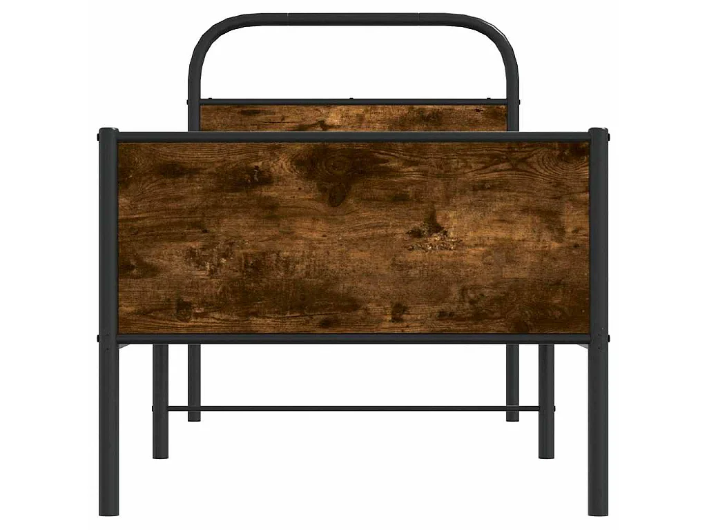 Cadre de lit sans matelas 75x190cm chêne sonoma bois ingénierie