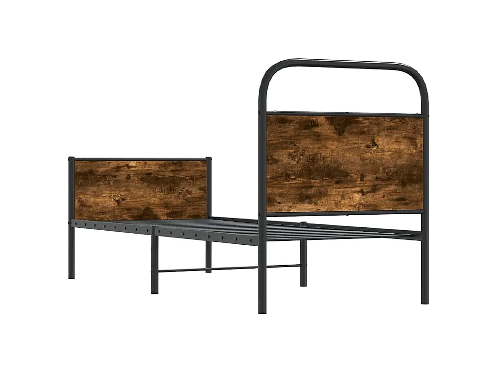 Cadre de lit sans matelas 75x190cm chêne sonoma bois ingénierie