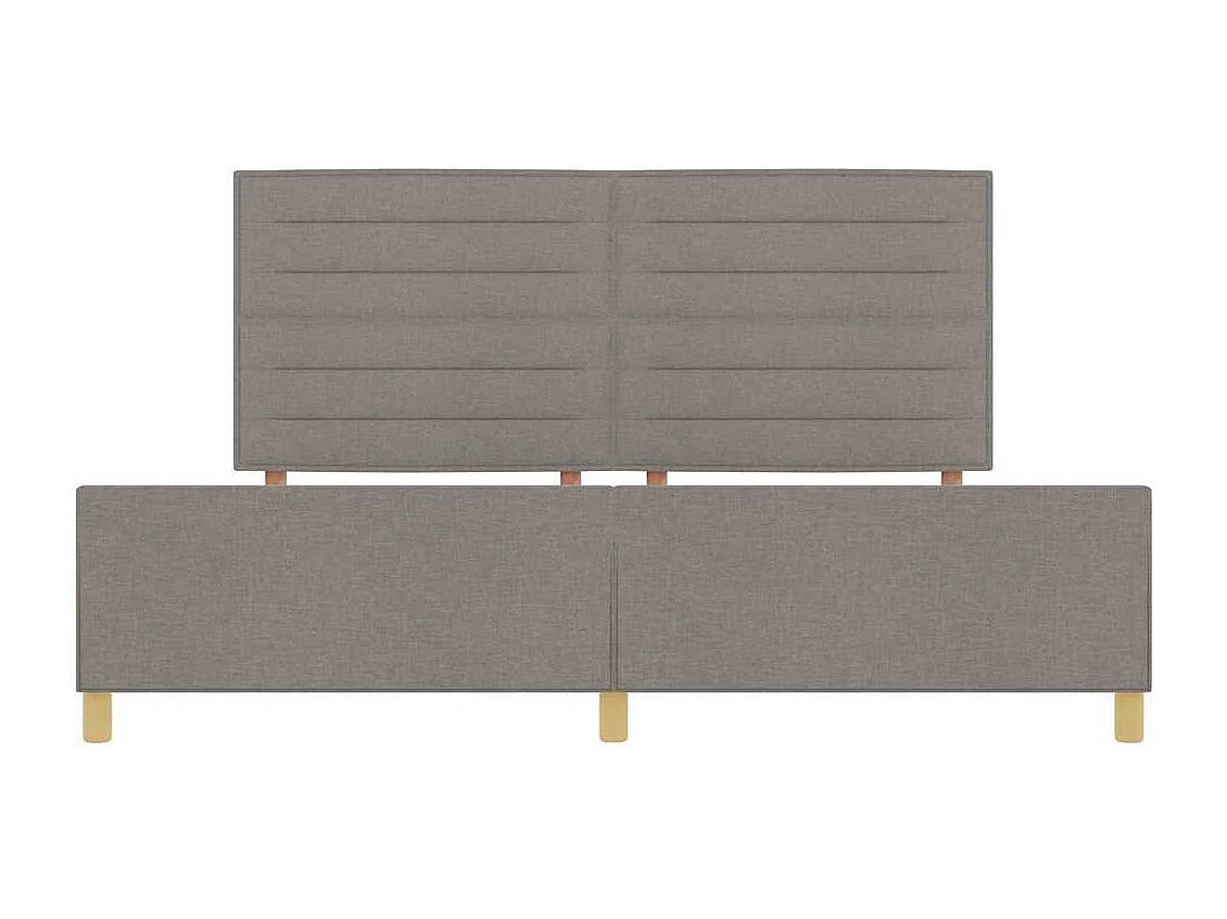 Bedframe met hoofdeinde Taupe 200 x 200 cm Stof