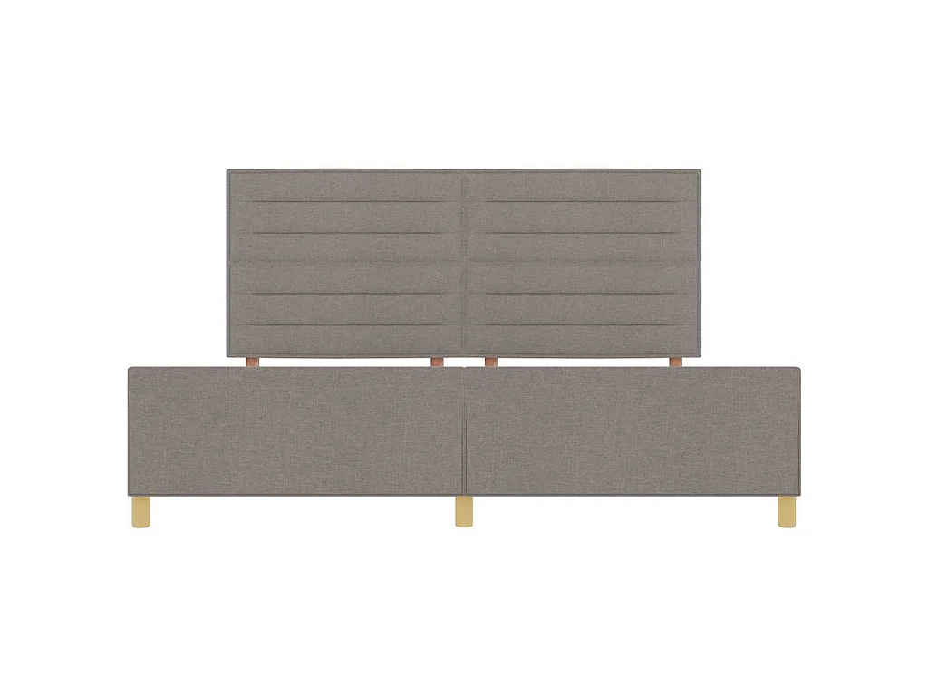 Bedframe met hoofdeinde Taupe 200 x 200 cm Stof