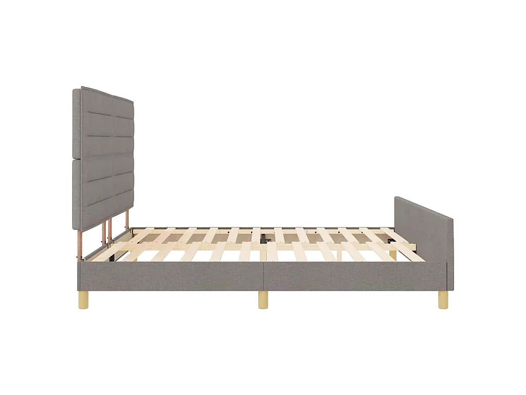 Bedframe met hoofdeinde Taupe 200 x 200 cm Stof