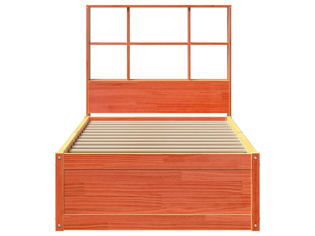Letto senza Materasso Marrone Cera 75x190 cm in Legno di Pino