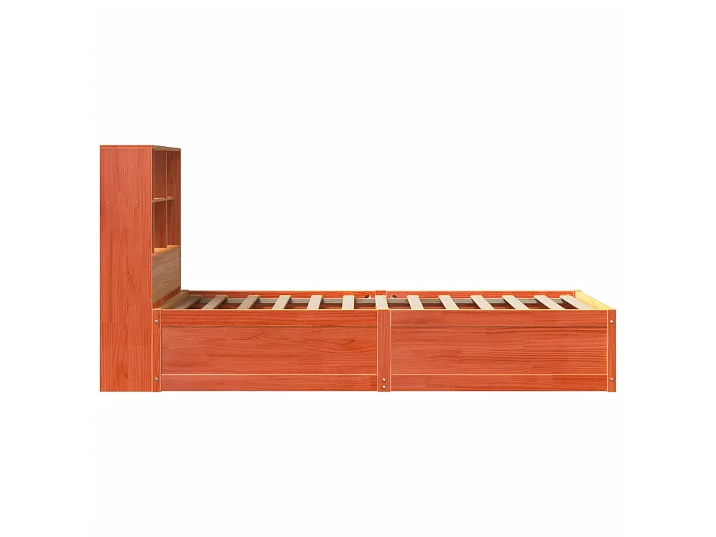 Letto senza Materasso Marrone Cera 75x190 cm in Legno di Pino