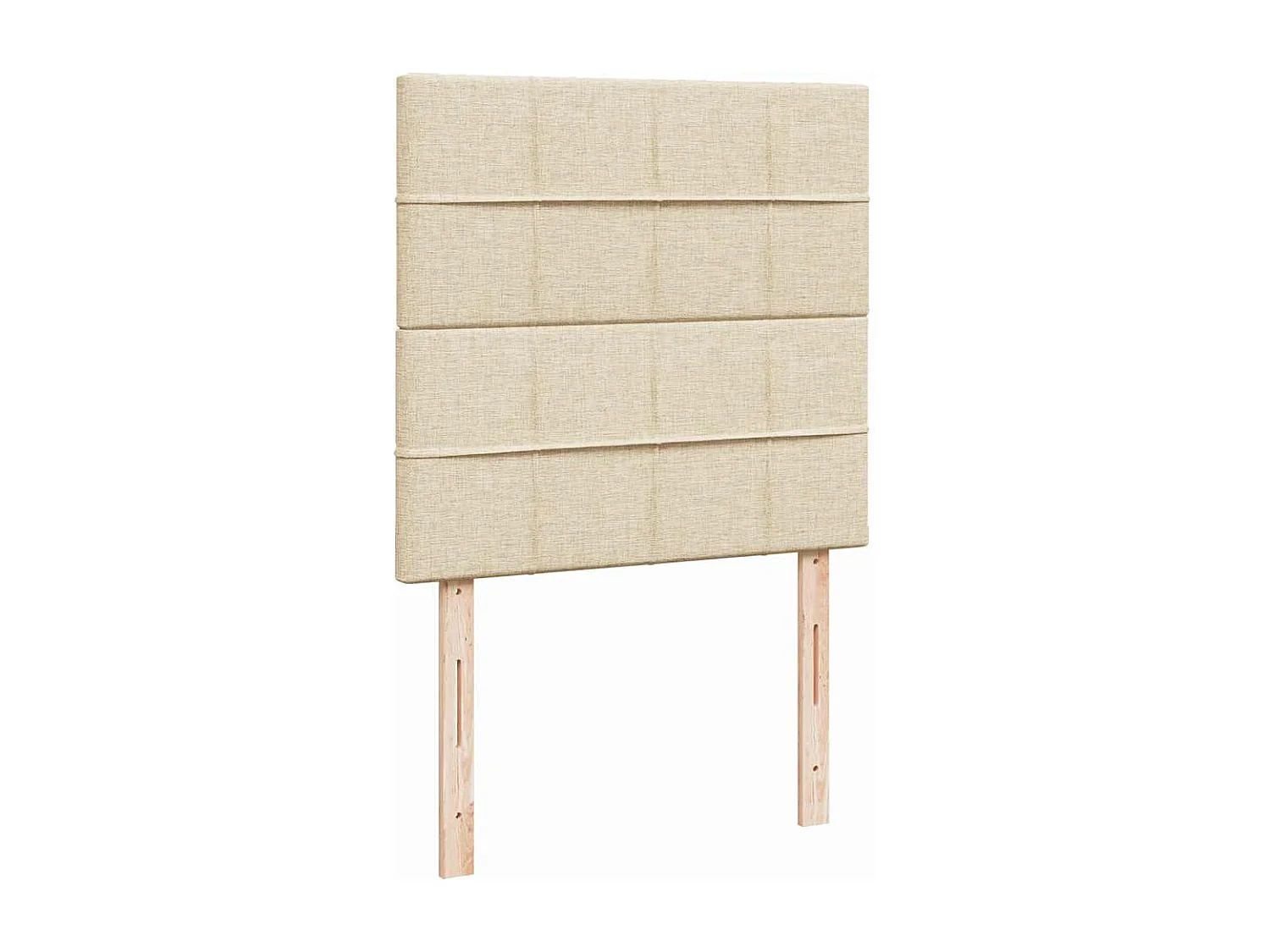 Ottoman bed met matras 80x200cm stof crèmekleurig