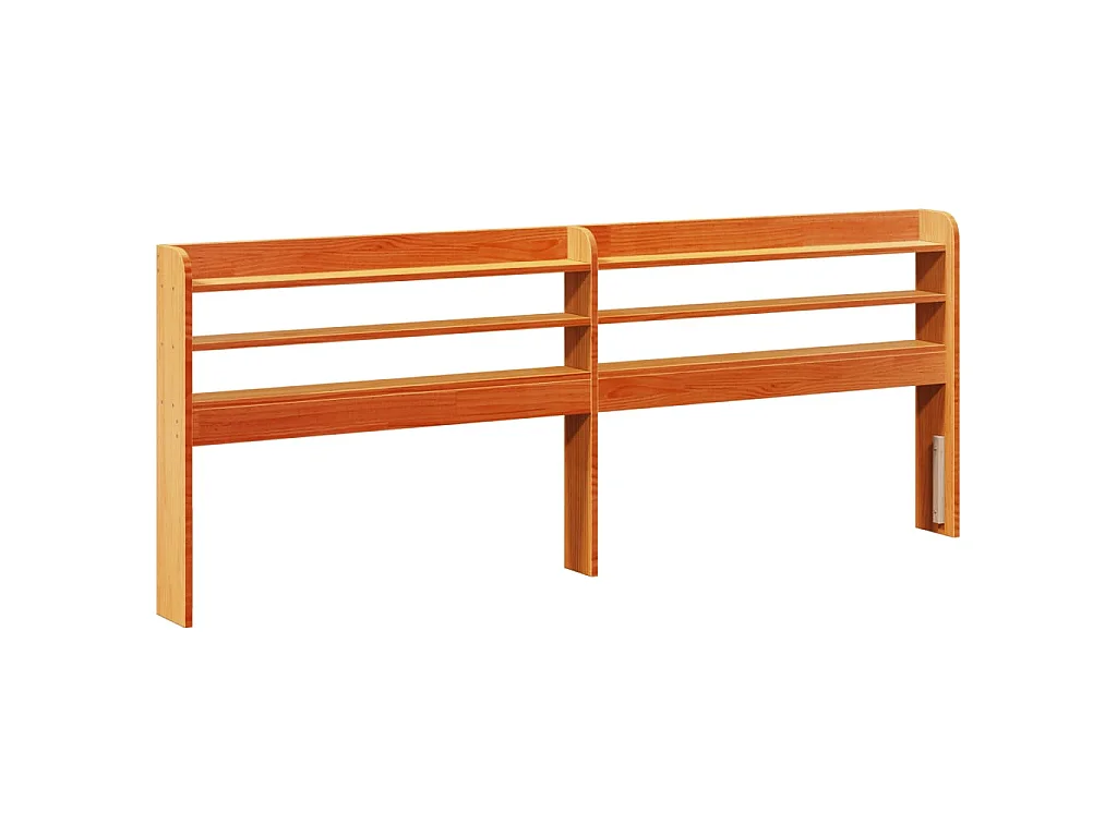 Letto senza Materasso Marrone Cera 135x190 cm in Legno di Pino