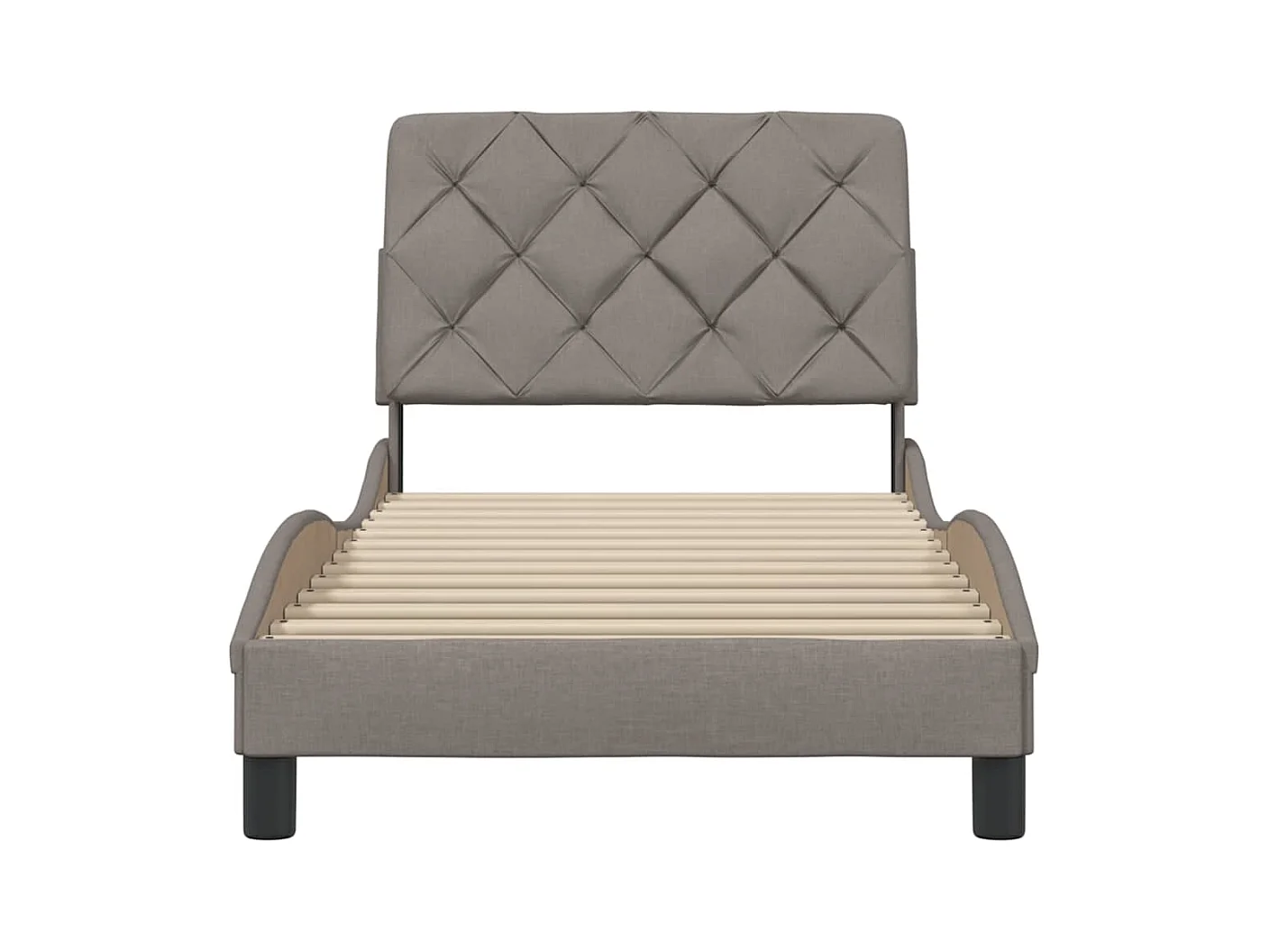 Cadre de lit sans matelas taupe 80x200 cm tissu