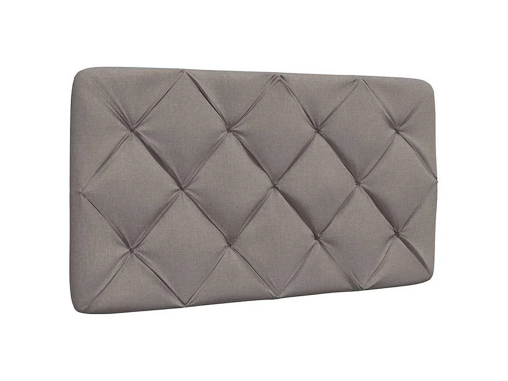 Estructura de cama sin colchón tela gris taupe 80x200 cm