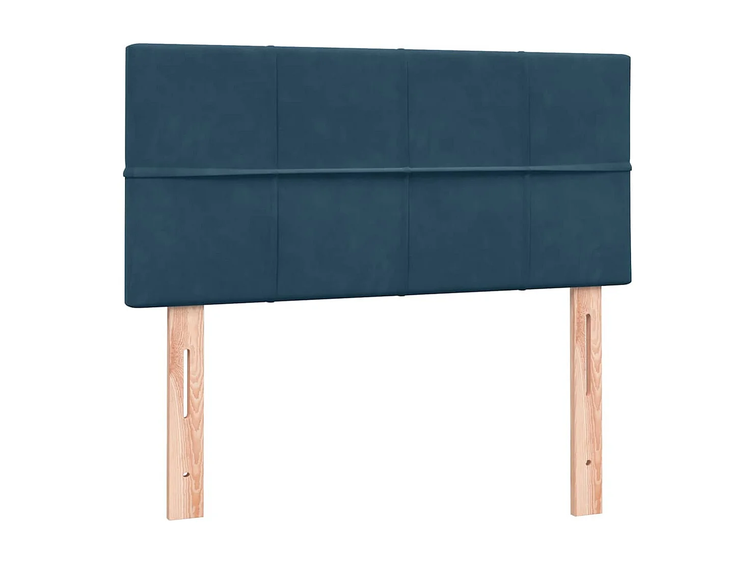 Sommier à lattes de lit et matelas bleu foncé 80x220 cm velours