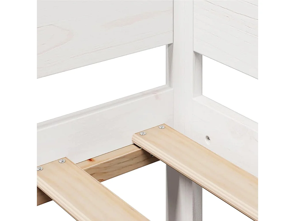 Sofá cama con cajones madera maciza de pino blanca 80x200 cm