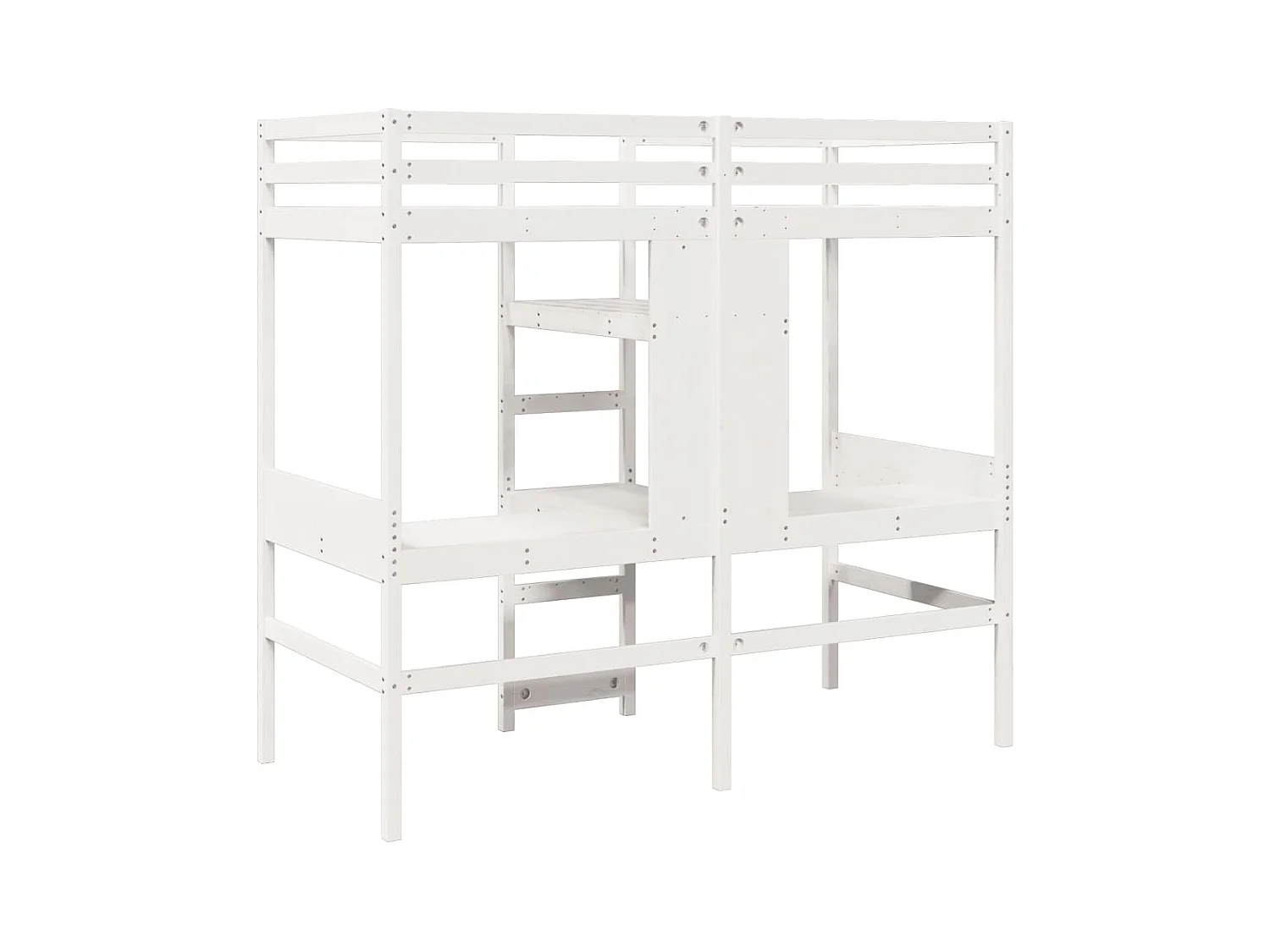 Cadre de lit superposé sans matelas blanc 75x190 cm pin massif