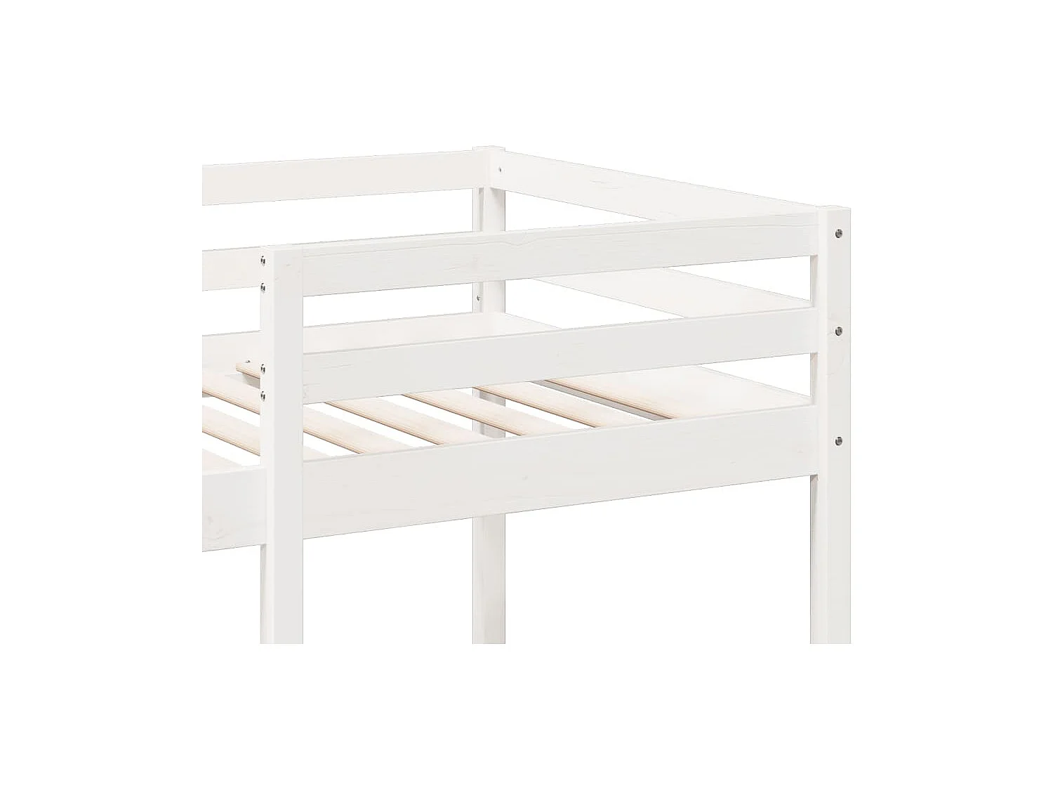Cadre de lit superposé sans matelas blanc 75x190 cm pin massif
