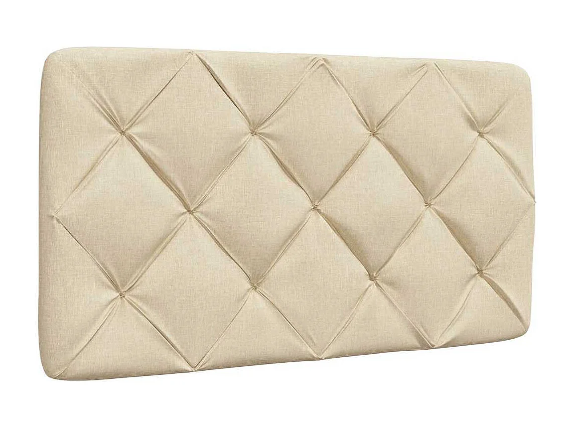 Bettgestell ohne Matratze Creme 80x200 cm Stoff