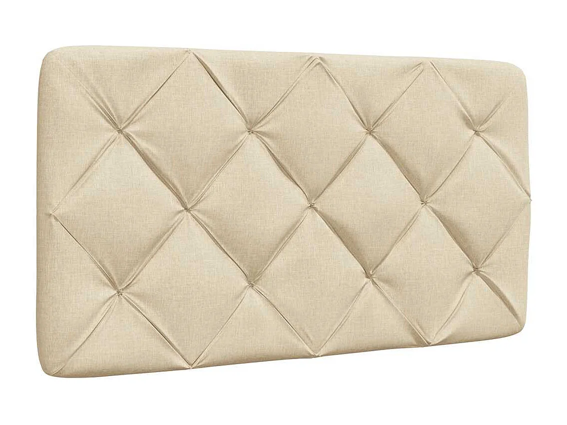 Cadre de lit sans matelas crème 80x200 cm tissu