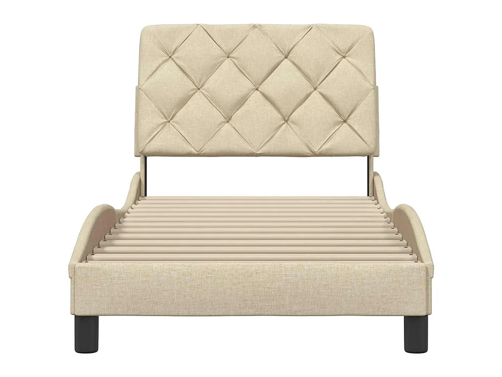 Estrutura de cama sem colchão 80x200 cm creme