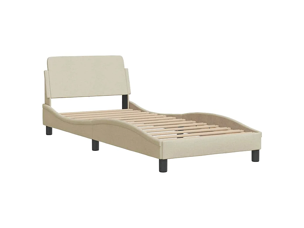 Estrutura de cama sem colchão 80x200 cm creme