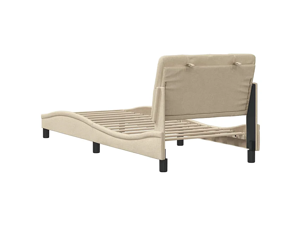 Estrutura de cama sem colchão 80x200 cm creme