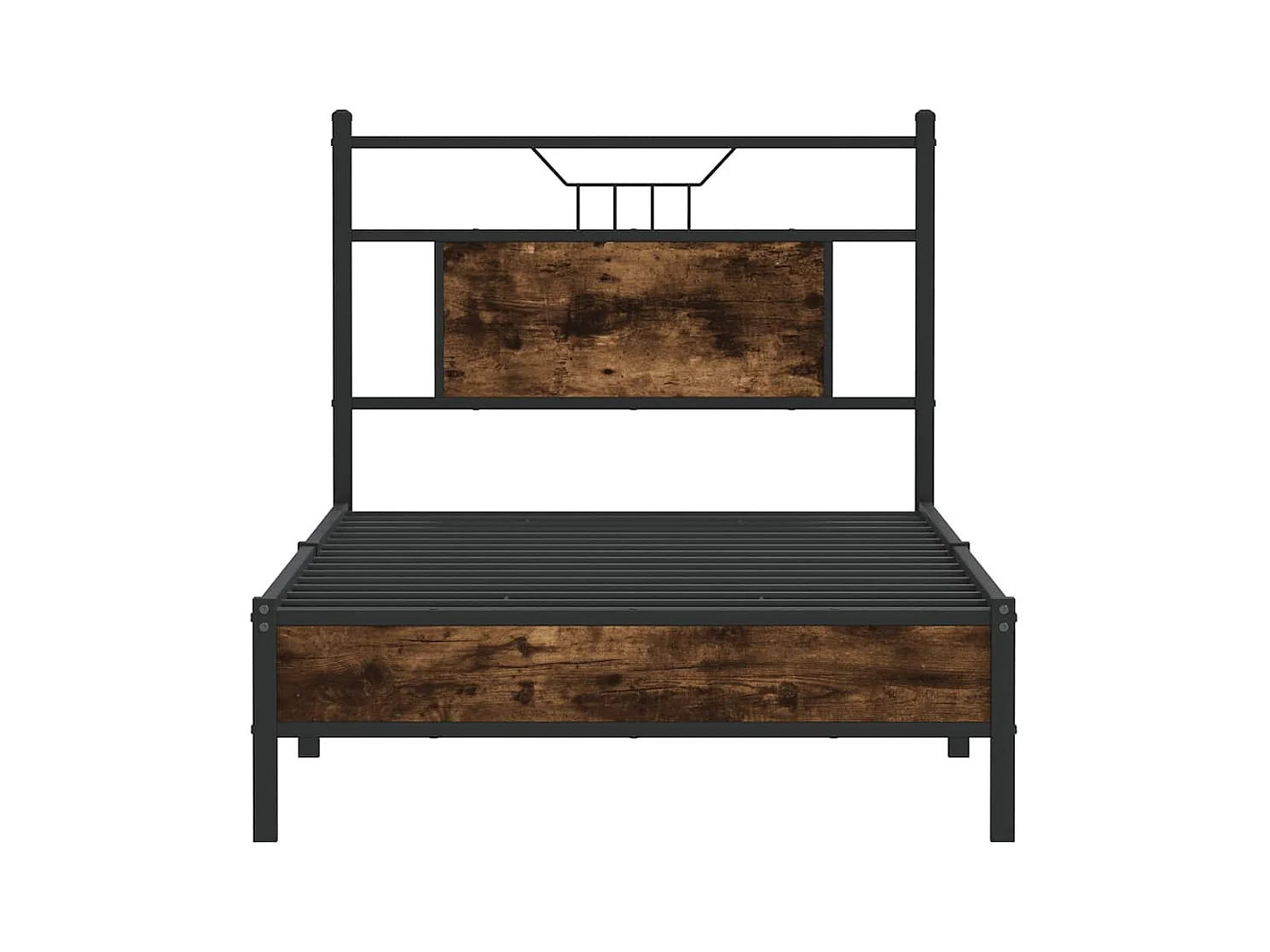 Bettgestell ohne Matratze Räuchereiche 75x190 cm Holzwerkstoff