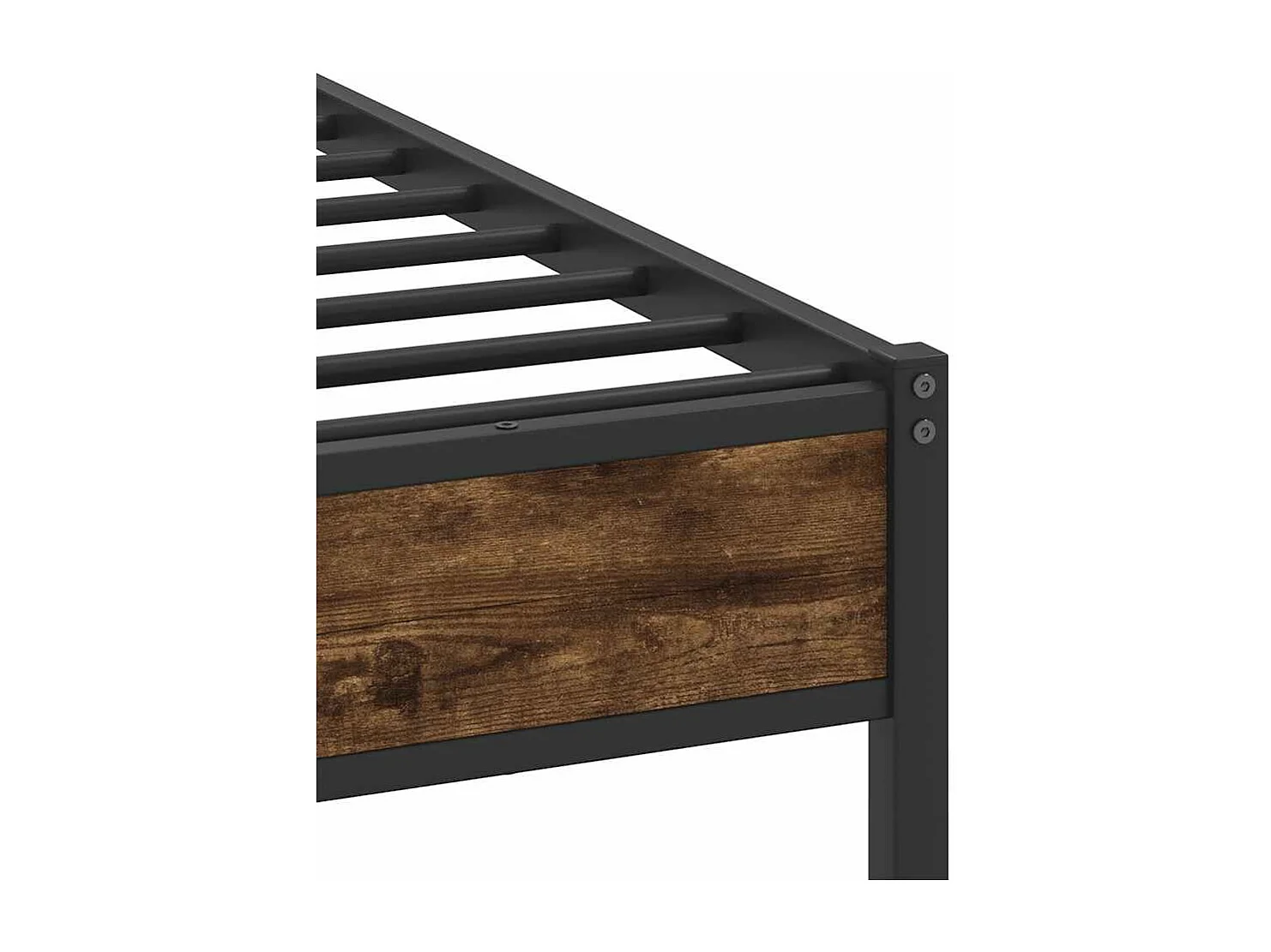 Cadre de lit sans matelas chêne fumé 75x190cm bois d'ingénierie