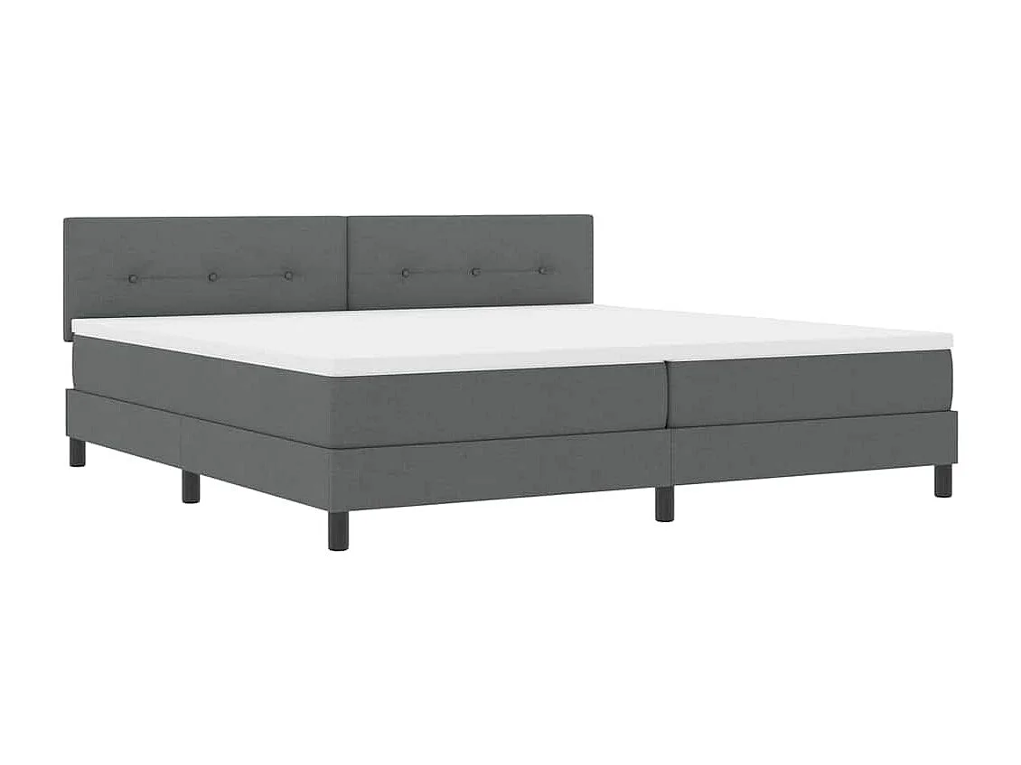 Cama Box com colchão Cinza Escuro 200 x 200 cm tecido