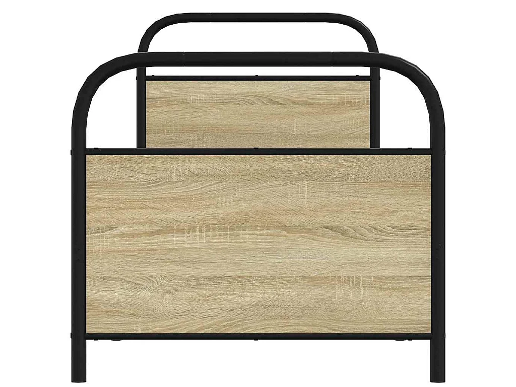 Cadre de lit sans matelas 75x190cm chêne sonoma bois ingénierie