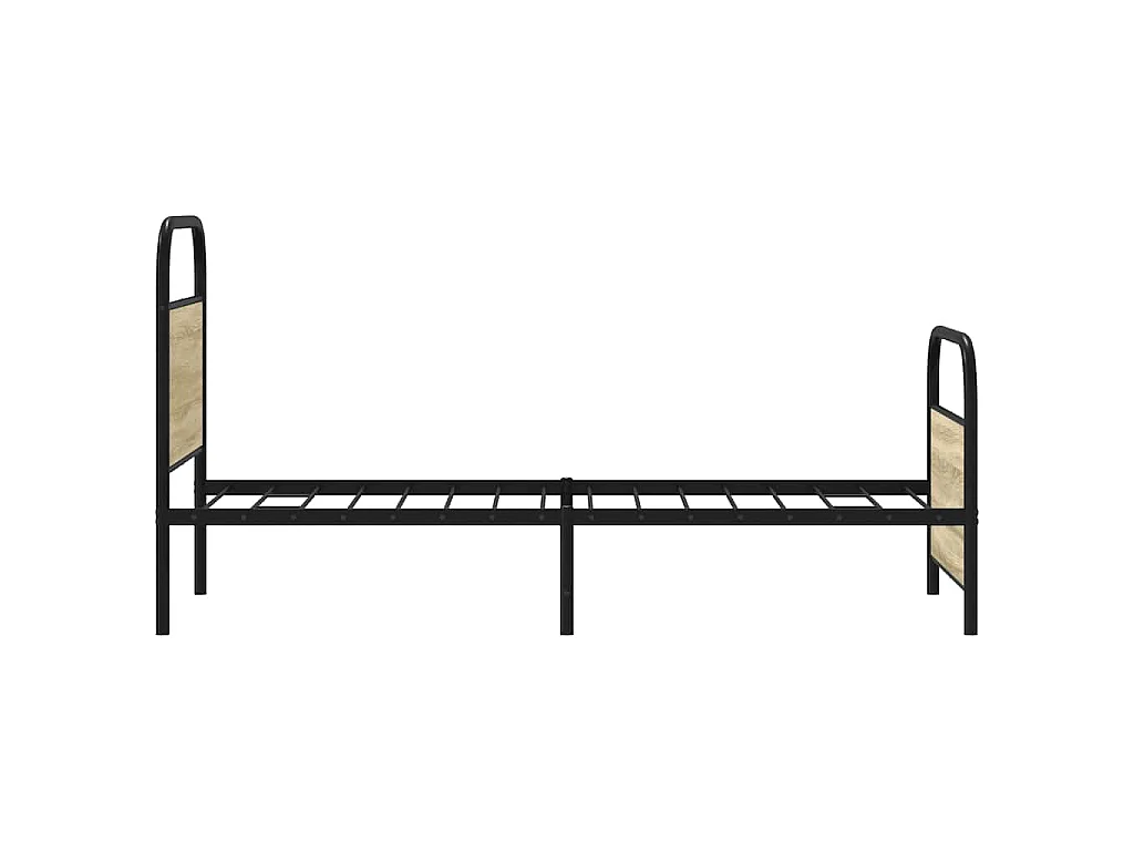 Cadre de lit sans matelas 75x190cm chêne sonoma bois ingénierie