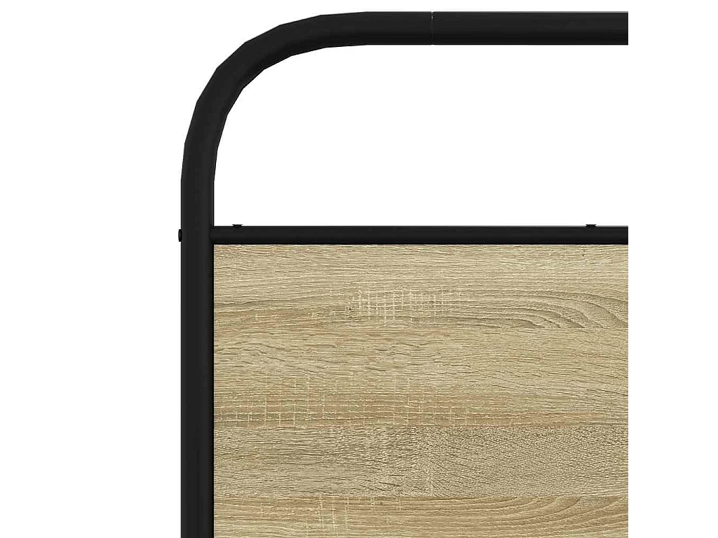 Cadre de lit sans matelas 75x190cm chêne sonoma bois ingénierie