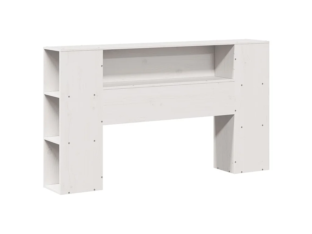Cama sem colchão 135x190 cm madeira de pinho maciça branco