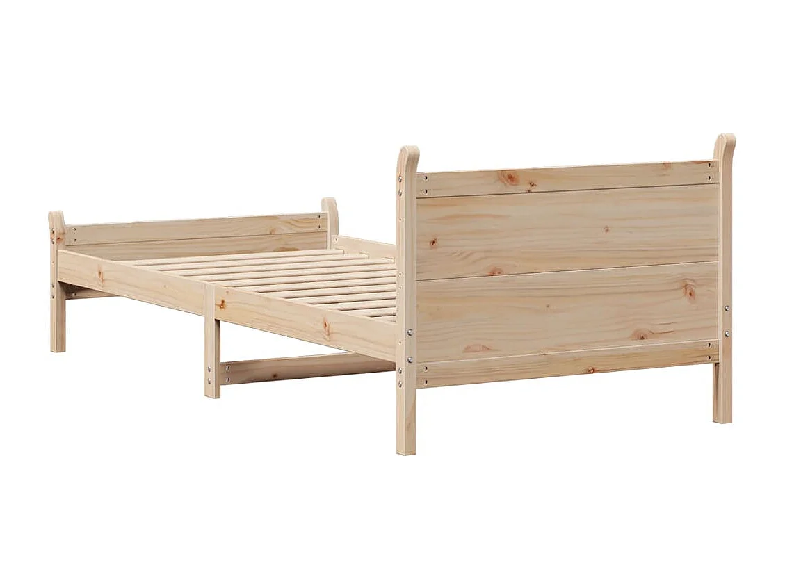 Cadre de lit sans matelas 75x190 cm bois de pin massif